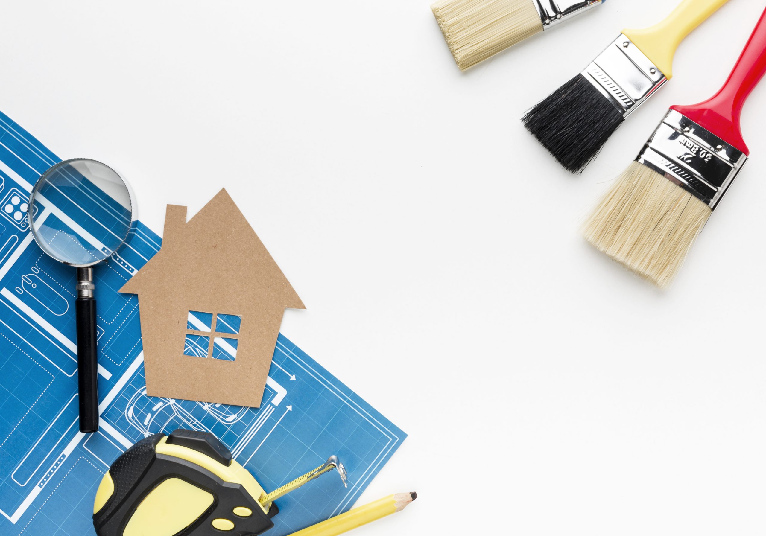 blue print house paint brushes